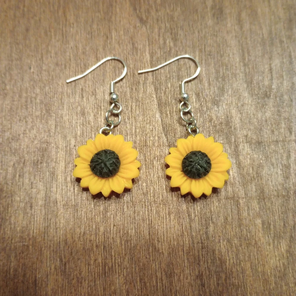 Sunflower Dangle earrings - Picture 5 of 5